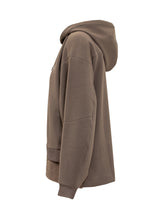 Felpa con Cappuccio e Pelliccia Taupe Boss - Abbigliamento Donna | Lidia Shopping