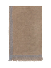 D'Aniello Sciarpa Beige e Grigia con Frange - Accessori Donna | Lidia Shopping