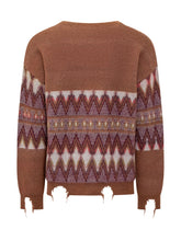 Laneus Patterned Cardigan with Frayed Hems - Black Friday – ENG | Lidia Shopping