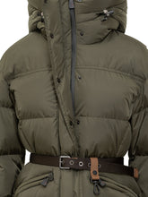 Moncler Grenoble Salastrains Green Belted Down Jacket - Collezione Happy Birthday | Lidia Shopping