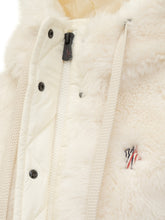Gilet Avorio in Pelliccia Sintetica con Cappuccio Moncler - Abbigliamento Donna | Lidia Shopping