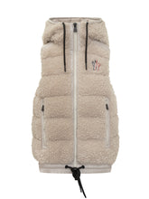 Moncler Grenoble Gilet Cappuccio in Shearling Beige - Abbigliamento Donna | Lidia Shopping