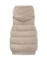 Moncler Grenoble Gilet Cappuccio in Shearling Beige - Abbigliamento Donna | Lidia Shopping