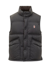 Moncler Grenoble Gilet Piumino Nero con Logo - Abbigliamento Uomo | Lidia Shopping