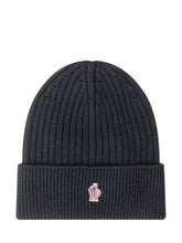 Moncler Grenoble Ribbed Wool Beanie in Blue - Collezione Happy Birthday | Lidia Shopping