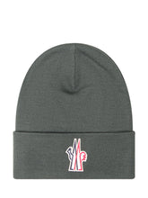 Moncler Beanie Verde con Logo Ricamato - Accessori Uomo | Lidia Shopping