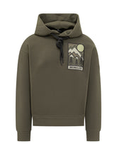Moncler Grenoble Green Hoodie with Patch - Collezione Happy Birthday | Lidia Shopping