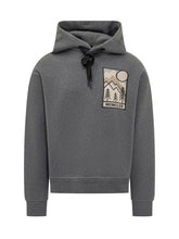 Moncler Grenoble Grey Hoodie with Patch - Collezione Happy Birthday | Lidia Shopping