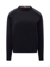 Maglia Blu con Spalle Trapuntate Moncler Grenoble - Abbigliamento Uomo | Lidia Shopping