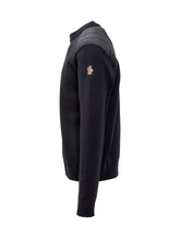 Maglia Blu con Spalle Trapuntate Moncler Grenoble - Abbigliamento Uomo | Lidia Shopping