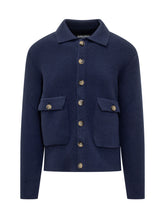 Blue Button-Up Cardigan with Pockets Albarena - Collezione Happy Birthday | Lidia Shopping