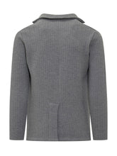 Giacca Albarena in Maglia Grigia con Motivo Spigato - Abbigliamento Uomo | Lidia Shopping