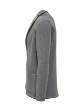 Giacca Albarena in Maglia Grigia con Motivo Spigato - Abbigliamento Uomo | Lidia Shopping