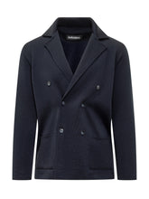 Albanera Blue Double-Breasted Knit Jacket - Collezione Happy Birthday | Lidia Shopping