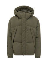 Yves Salomon Green Padded Down Jacket with Hood - Men | Lidia Shopping