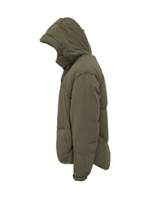Yves Salomon Green Padded Down Jacket with Hood - Men | Lidia Shopping