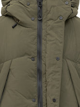 Yves Salomon Green Padded Down Jacket with Hood - Men | Lidia Shopping
