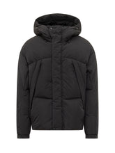 Yves Salomon Black Padded Down Jacket with Hood - Men | Lidia Shopping