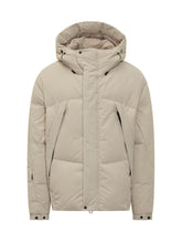 Yves Salomon Beige Down Jacket with Hood - Men | Lidia Shopping