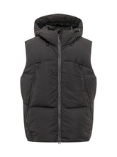Yves Salomon Black Padded Vest with Hood - Men | Lidia Shopping