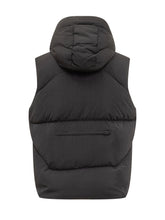 Yves Salomon Black Padded Vest with Hood - Men | Lidia Shopping