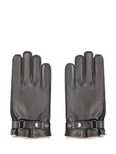 Alpo Black Leather Gloves with Buckle - Collezione Happy Birthday | Lidia Shopping