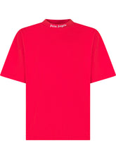 Palm Angels Red Logo Crewneck T-Shirt - Collezione Happy Birthday | Lidia Shopping