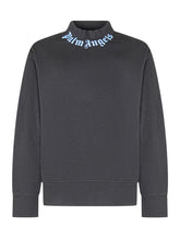 Black Logo Collar Sweatshirt Palm Angels Kids - Collezione Happy Birthday | Lidia Shopping