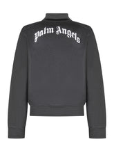 Black Zip Logo Sweatshirt Palm Angels Kids - Collezione Happy Birthday | Lidia Shopping