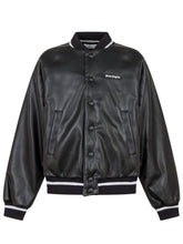 Palm Angels Faux Leather Bomber Jacket - Collezione Happy Birthday | Lidia Shopping