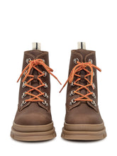 Palm Angels Kids Brown Boots with Orange Laces - Collezione Happy Birthday | Lidia Shopping