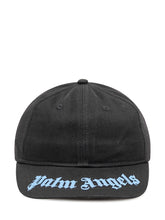 Palm Angels Kids Black Cap with Blue Logo - Collezione Happy Birthday | Lidia Shopping