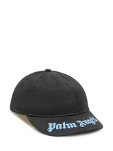 Palm Angels Kids Black Cap with Blue Logo - Collezione Happy Birthday | Lidia Shopping