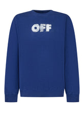 Off-White Kids Blue Sweatshirt with Logo and Arrows - Collezione Happy Birthday | Lidia Shopping