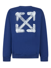 Off-White Kids Blue Sweatshirt with Logo and Arrows - Collezione Happy Birthday | Lidia Shopping