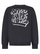 Off-White Black Graffiti Sweatshirt - Collezione Happy Birthday | Lidia Shopping