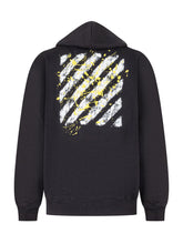 Off-White Kids Black Hoodie With Spray Print - Collezione Happy Birthday | Lidia Shopping
