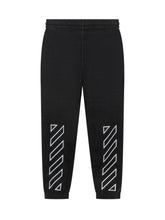 Off-White Black Jogger Pants with Logo and Back Stripes - Collezione Happy Birthday | Lidia Shopping