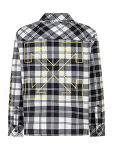 Off-White Checked Shirt with Yellow Logo - Collezione Happy Birthday | Lidia Shopping