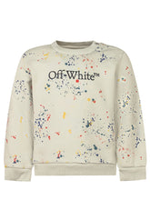 Off-White Kids Sweatshirt with Logo and Multicolor Splashes - Collezione Happy Birthday | Lidia Shopping
