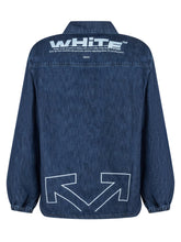 Off-White Denim Shirt with Printed Logo - Collezione Happy Birthday | Lidia Shopping