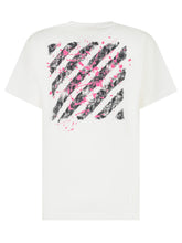 Off-White T-shirt with Pink Logo and Dip Dye Graphic - Collezione Happy Birthday | Lidia Shopping
