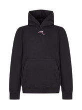 Off-White Black Hoodie with Pink Spray Print - Collezione Happy Birthday | Lidia Shopping
