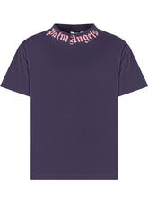 Palm Angels Purple Collar Logo T-Shirt - Collezione Happy Birthday | Lidia Shopping