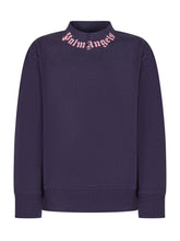 Palm Angels Kids Purple Sweatshirt with Pink Logo - Collezione Happy Birthday | Lidia Shopping