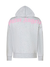 Palm Angels Kids Grey Hoodie with Pink Logo - Collezione Happy Birthday | Lidia Shopping