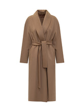Max Mara Studio Cappotto Lungo con Cintura Cammello - Abbigliamento Donna | Lidia Shopping