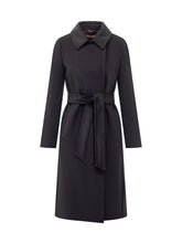 Max Mara Studio Blue Wool Coat with Belt - Collezione Happy Birthday | Lidia Shopping