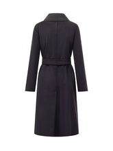 Max Mara Studio Blue Wool Coat with Belt - Collezione Happy Birthday | Lidia Shopping