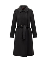 Max Mara Studio Black Wool Coat with Belt - Collezione Happy Birthday | Lidia Shopping